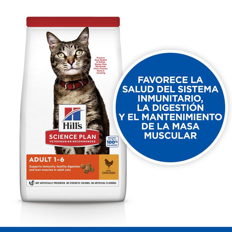 Hill's Science Plan Adult Pollo pienso para gatos, , large image number null